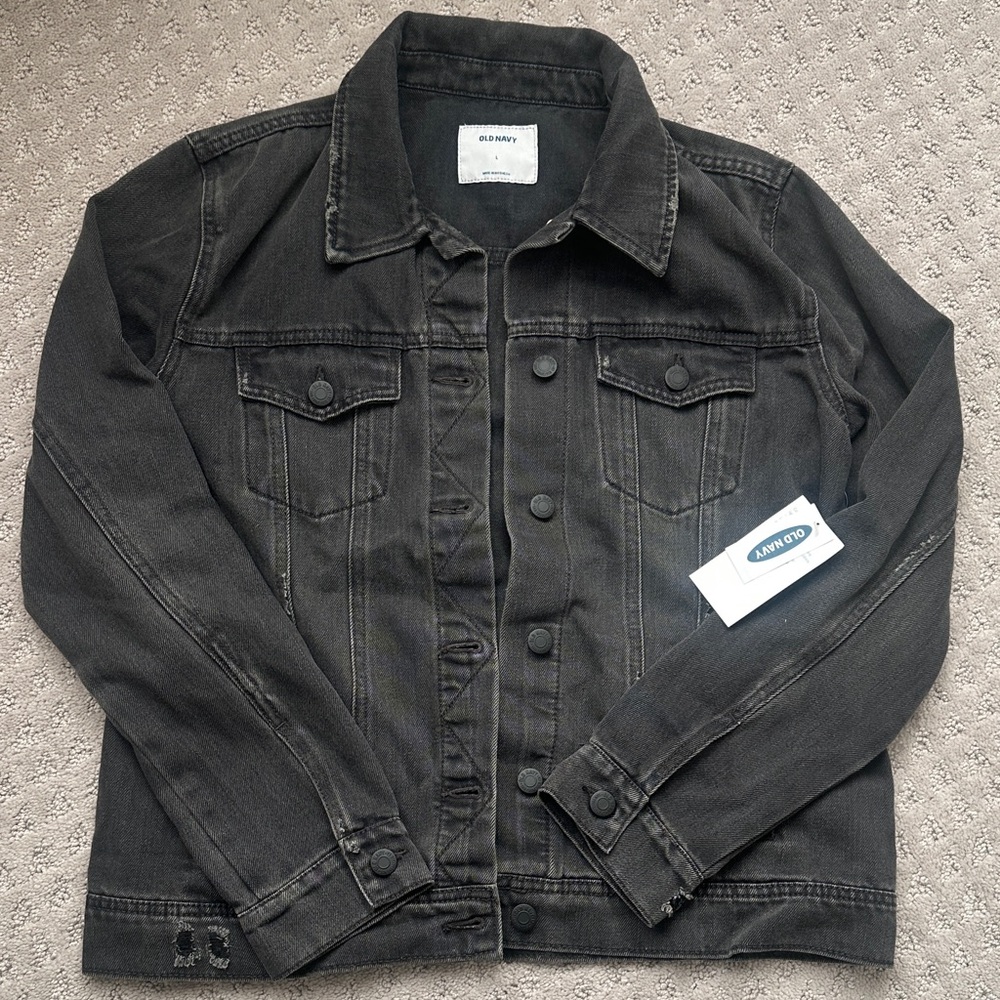 NWT Old Navy Washed Black Denim Jacket